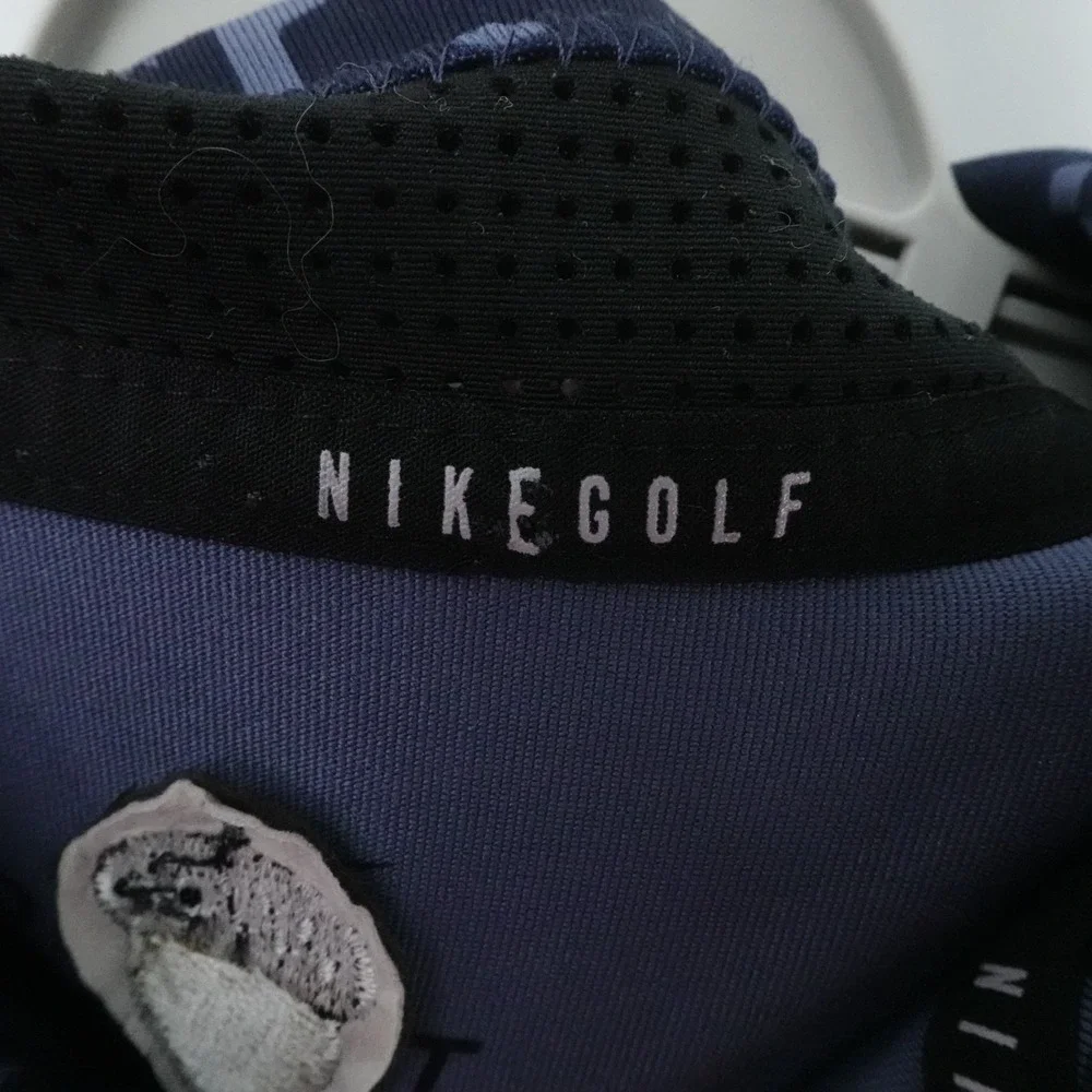 Spanish Oaks Golf Club‎ Polo Mens Medium Blue Digital Camo Stretch Nike Golf